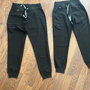 Lot of 2 Women’s size small black Fig jogger scrub pants
